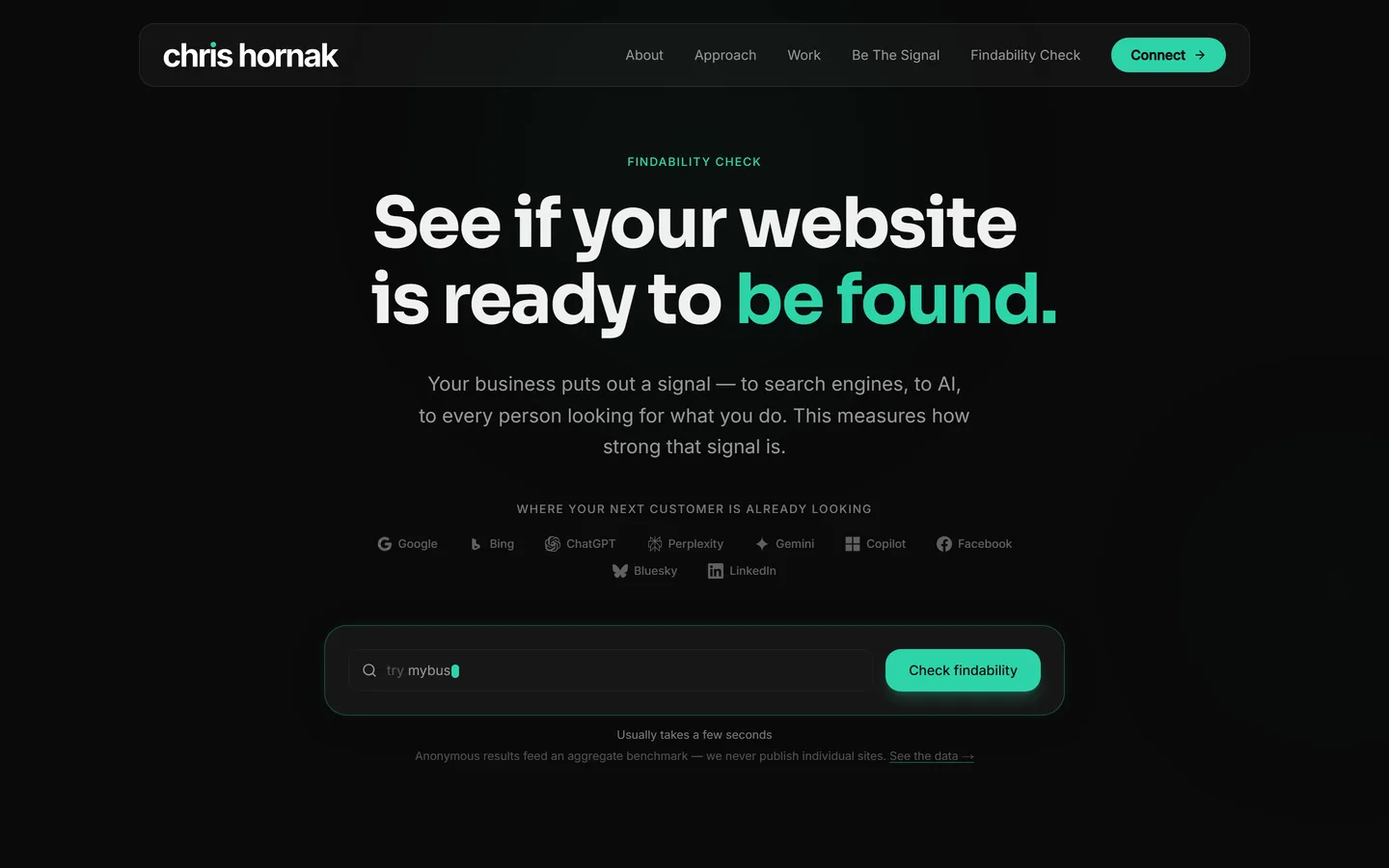 Findability Check — screenshot